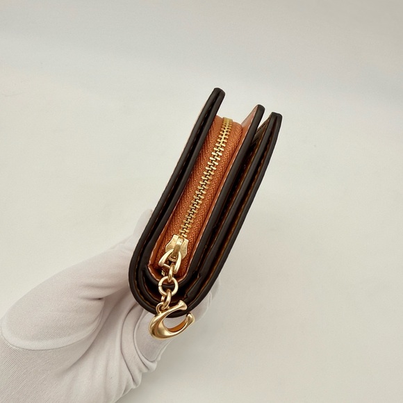 Coach Snap Wallet with Shell Print IM/ Coral/Sunrise - Picture 3 of 15